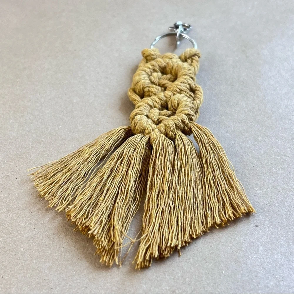 Macrame Keychain Boho Chic Style